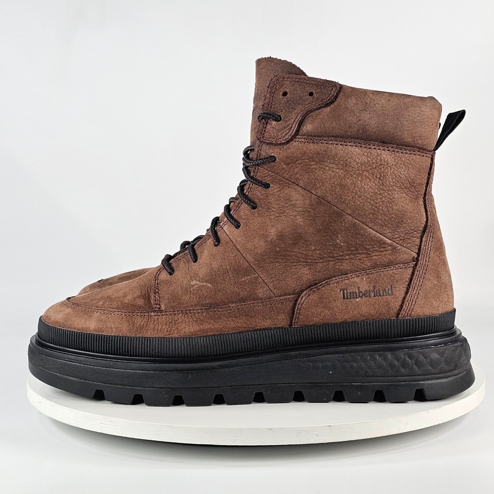 Timberland Greyfield Waterproof Boots Brown Leather Platform A2KE4 Womens 7 - Picture 3 of 7